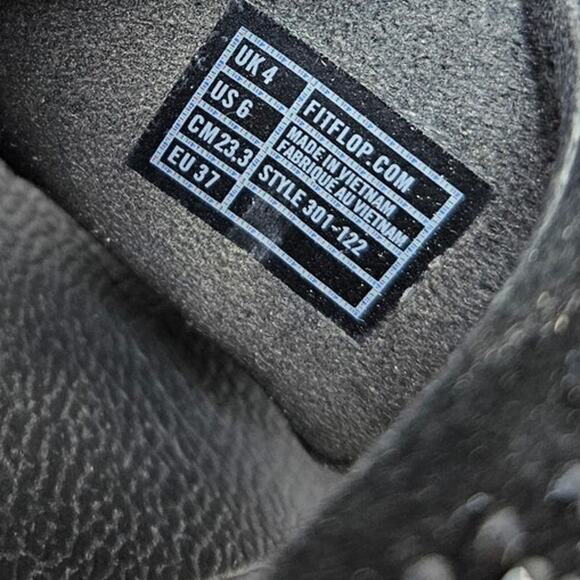 Fitflop 6 Rokkit Thong Black Diamond Comfort Flip Flop Sandal Glam Coastal - Picture 2 of 4